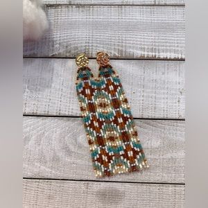 The DURANGO - beaded fringe earrings